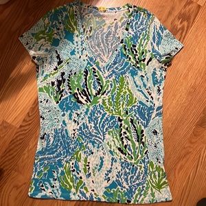 Lilly Pulitzer v neck cotton shirt